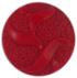 3/4" Red Glass with textured leaves