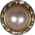 Gold Rhinestone with Pearl Center