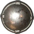 Antiqued pewter dome w/ rim detail
