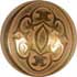 Domed matte gold w/ Victorian Etching