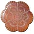 Amber Colored Horn Scalloped Edge Button with Etching