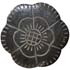 Black Horn Button w/ Scallop Edge & Etching