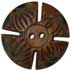 5/8" Smoked horn flower w/ notches 2-hole (16mm)