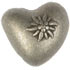 Pewter Free Form Heart with Flower