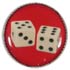 3/4" Dice with Red Background