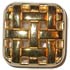 Shiny Gold Weave Square button