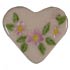 7/8" Porcelain Heart with Pink Flowers