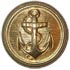 Gold Button w/ Anchor