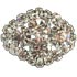 1 1/4" Oval Rhinestone button