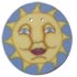 7/8" Sun Face (Fimo Clay)