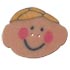 1 1/16" Blonde Face (Fimo Clay)