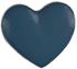 1/2" Dark Denim Heart with Shank