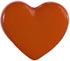 1/2" Orange Heart with Shank