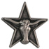 1" Antique Silver Star with Longhorn