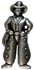 1 1/8" Silver Cowboy