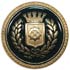 Gold Braid Rim and Crest with Black Enamel