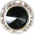 Rhinestone with Black Glass Center