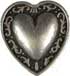 Silver heart button