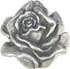 1 1/8" Pewter Rose