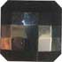 Square faceted Black glass