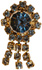 3/4" by 3/4" Gold with Rhinestones and Dangles