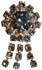 3/4" Silver Button w/Rhinestone Dangles (20mm) Was $18.00 Now $9.00