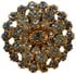 1" Rhinestone with Gold Setting