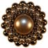 1 3/8" Rosy Taupe Beaded Dome
