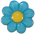 5/8" Aqua Daisy