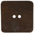 1 13/16" Black Coconut Square 2-Hole Button (46mm)