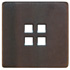 Black Square w/4 Square Holes