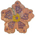1 1/8" Silver Flower with Pink and Purple Enamel