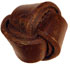 1 1/4" Large Brown Leather Knot with Loop Back