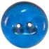 1" Blue Recycled Glass 2-Hole Button (25mm)