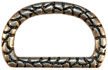 1 1/2" x 1" Matte Silver D-Ring w/Etching