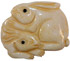 1 3/8quot; Carved Bone Bunnies