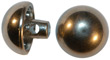 7/16" Shiny Silver Dome