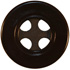 Black Enamel with Gold Tennis Racquet & Rim