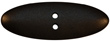 3 1/2" x 1 1/4" Black 2-Hole Oval Toggle