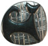 1 1/8" Silver Glass with Modern Black Cat