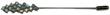 4" Czech Crystal Stick Pin w/ Silver Setting (100mm)