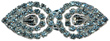 2 1/4" Pear Shape Crystal Clasp (57mm)