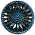 Blue Iridescent Sunflower Glass