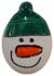 3/4" Snowman Face with Green Cap