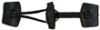 Adjustable Black Leather Toggle with Loop