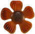 Bleached Amber Horn 5-Petal Flower 
