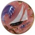 7/8" Pink Glass with Sailboa