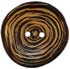 1 9/16" Brown/Tan/Black Irregular Concave 2-Hole