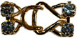 7/8" Gold Clasp w/Rhinestones (23mm) Was $8.70 Now $5.00