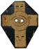 2" by 2 1/2" Carved Horn Cross